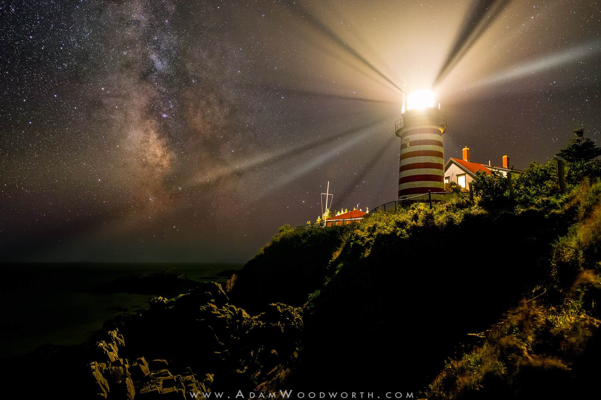 West Quoddy Head Lighthouse and Milky Way